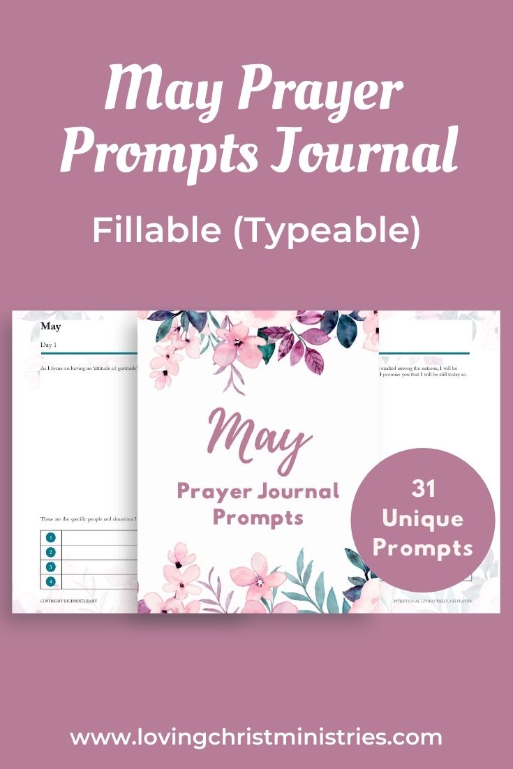 May Prayer Journal Prompts (Fillable)