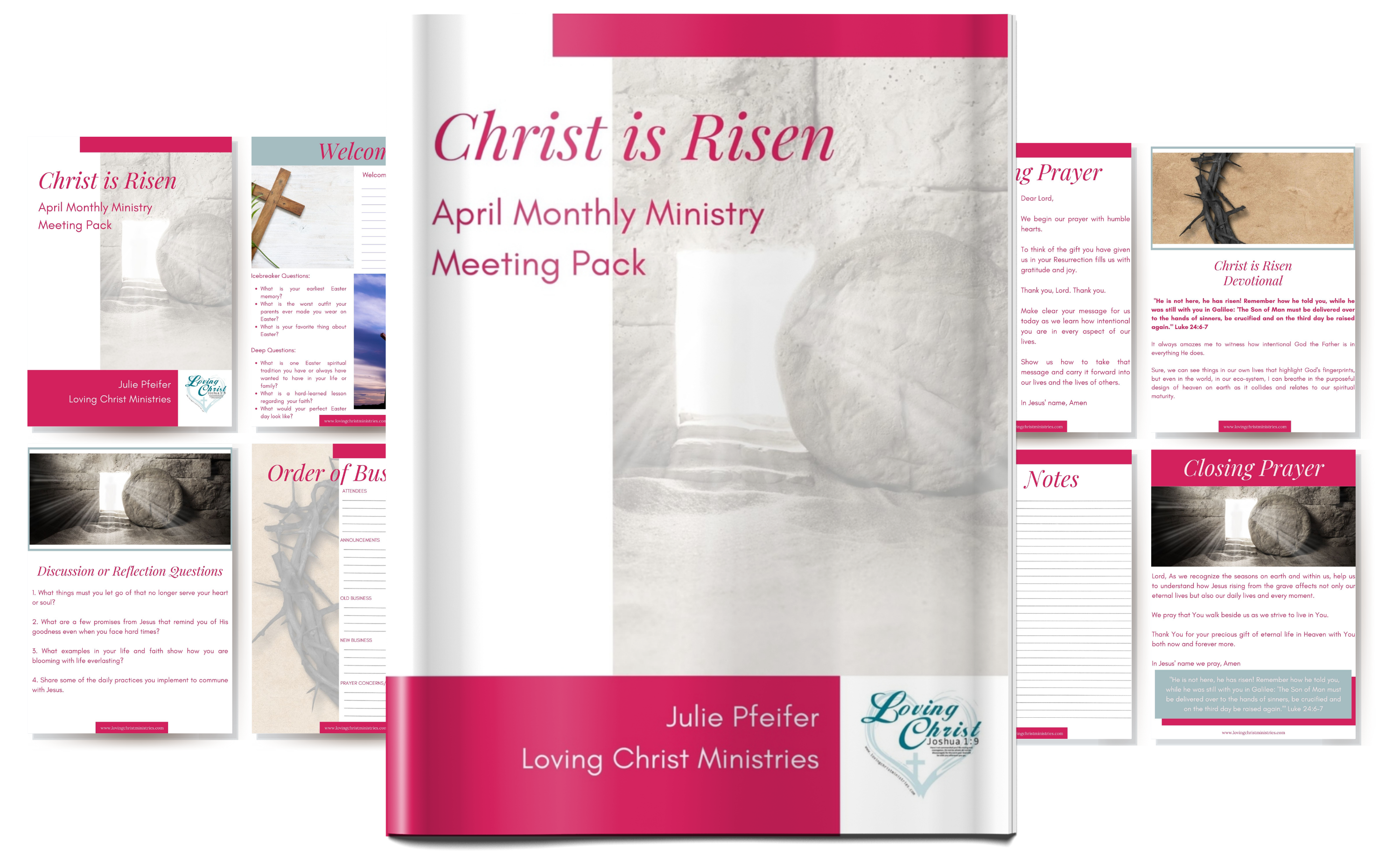 April Monthly Ministry Meeting Pack - Christ is Risen