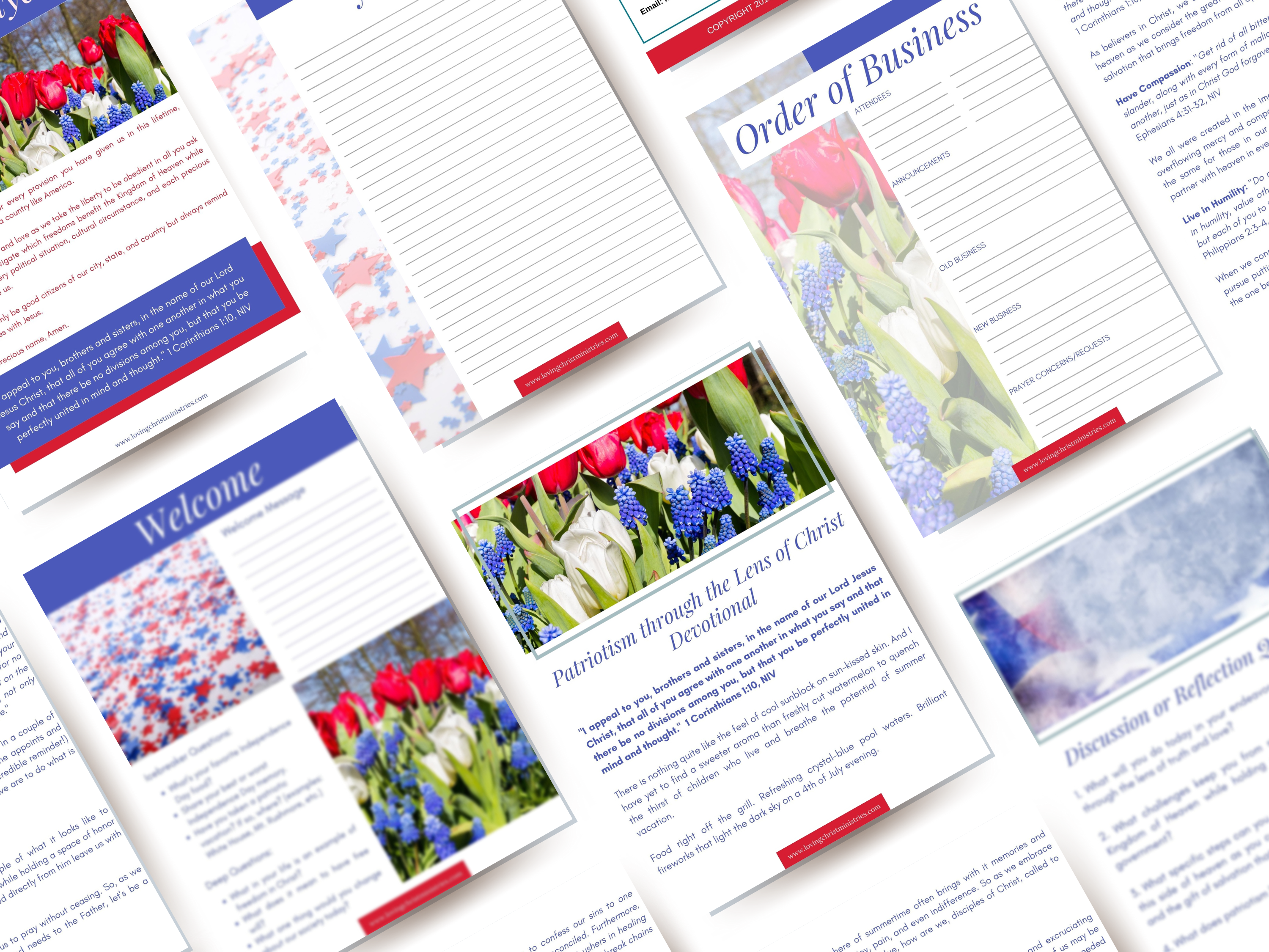 God &amp; Patriotism - July Monthly Ministry Meeting Pack