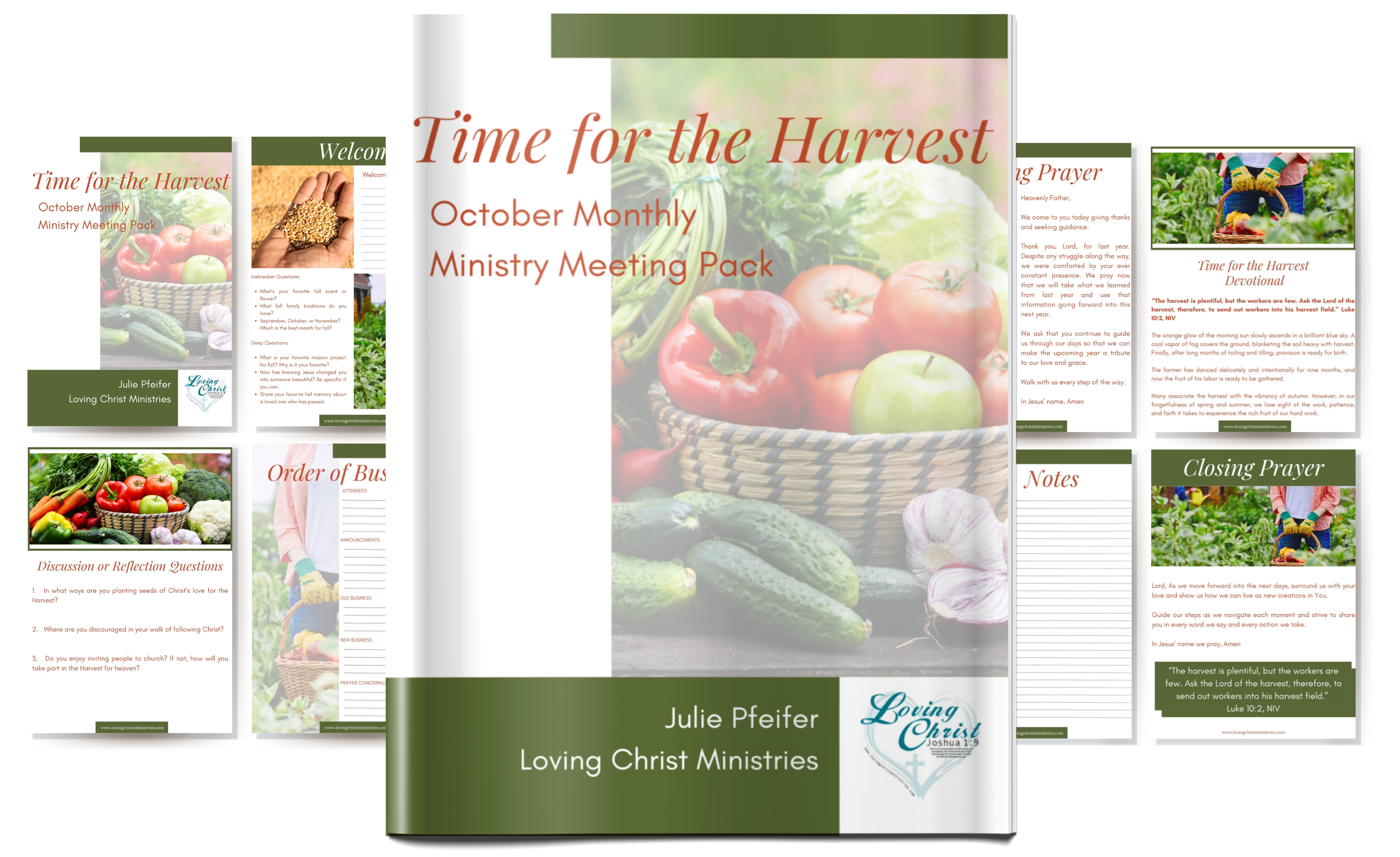 October Monthly Ministry Meeting Pack - Time for the Harvest