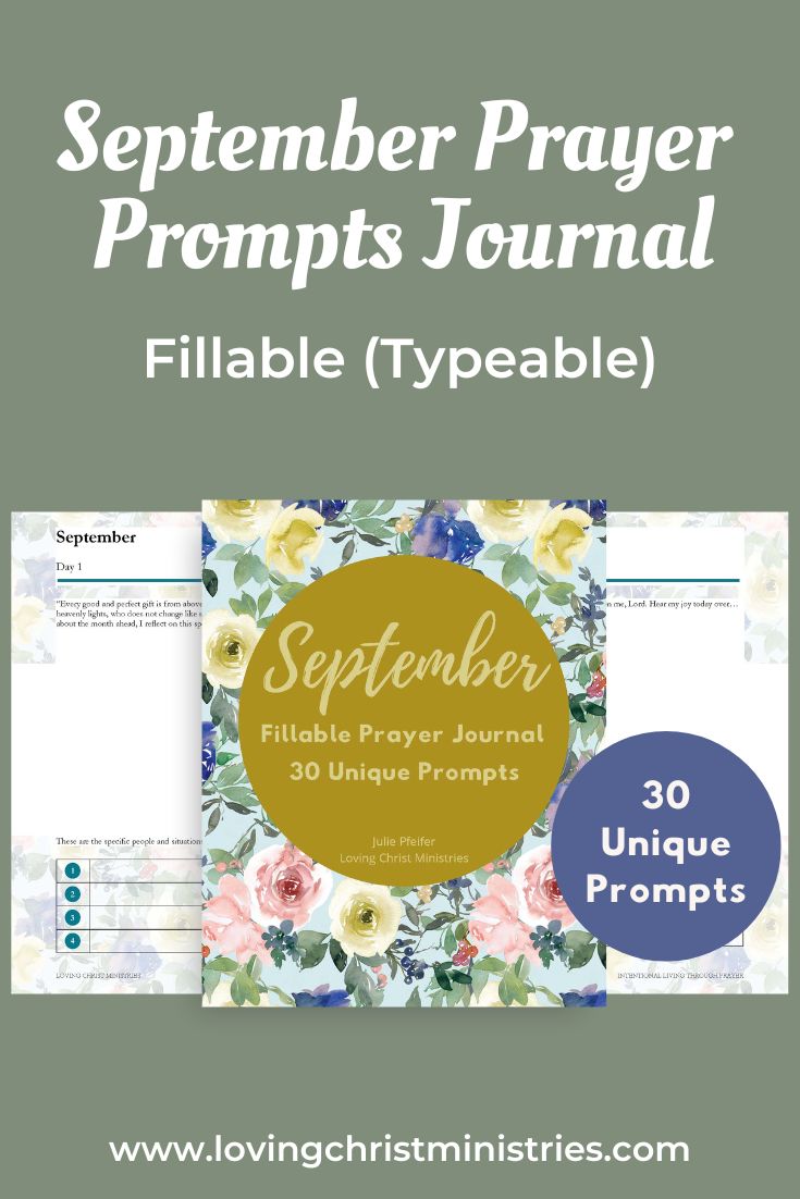 September Prayer Journal Prompts (Fillable)
