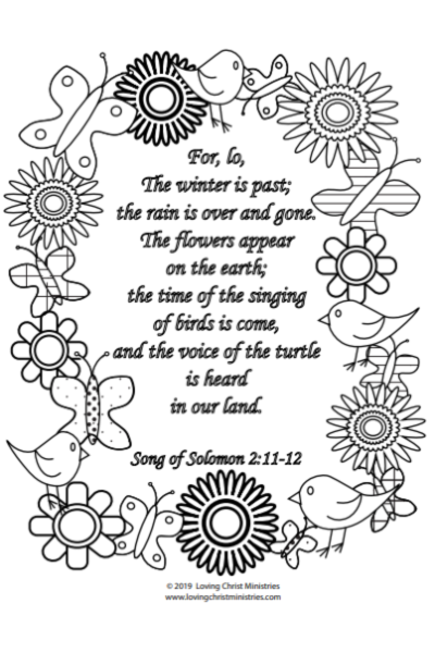 Song of Solomon Scripture Coloring Page