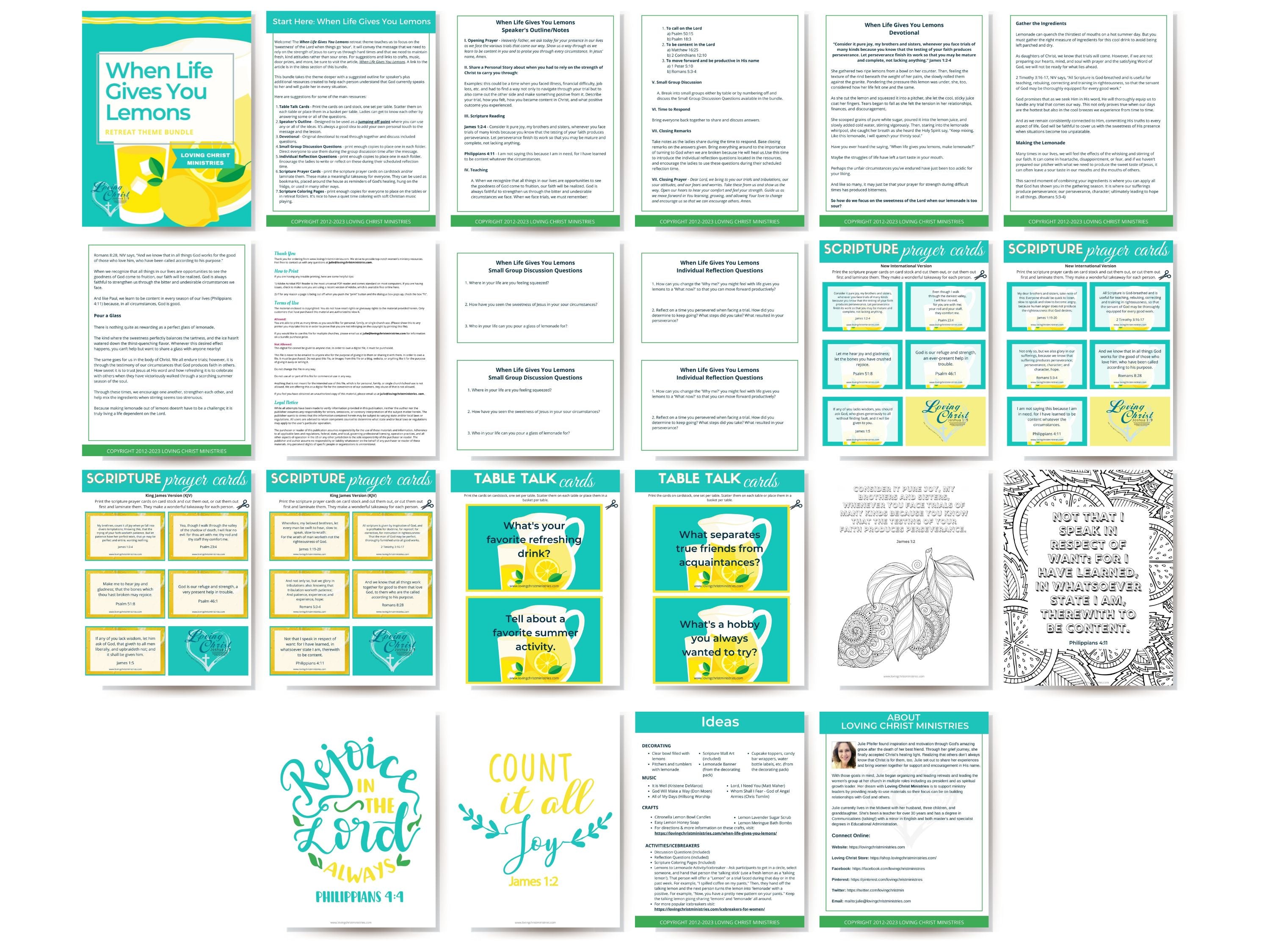 When Life Gives You Lemons Printable Theme Bundle