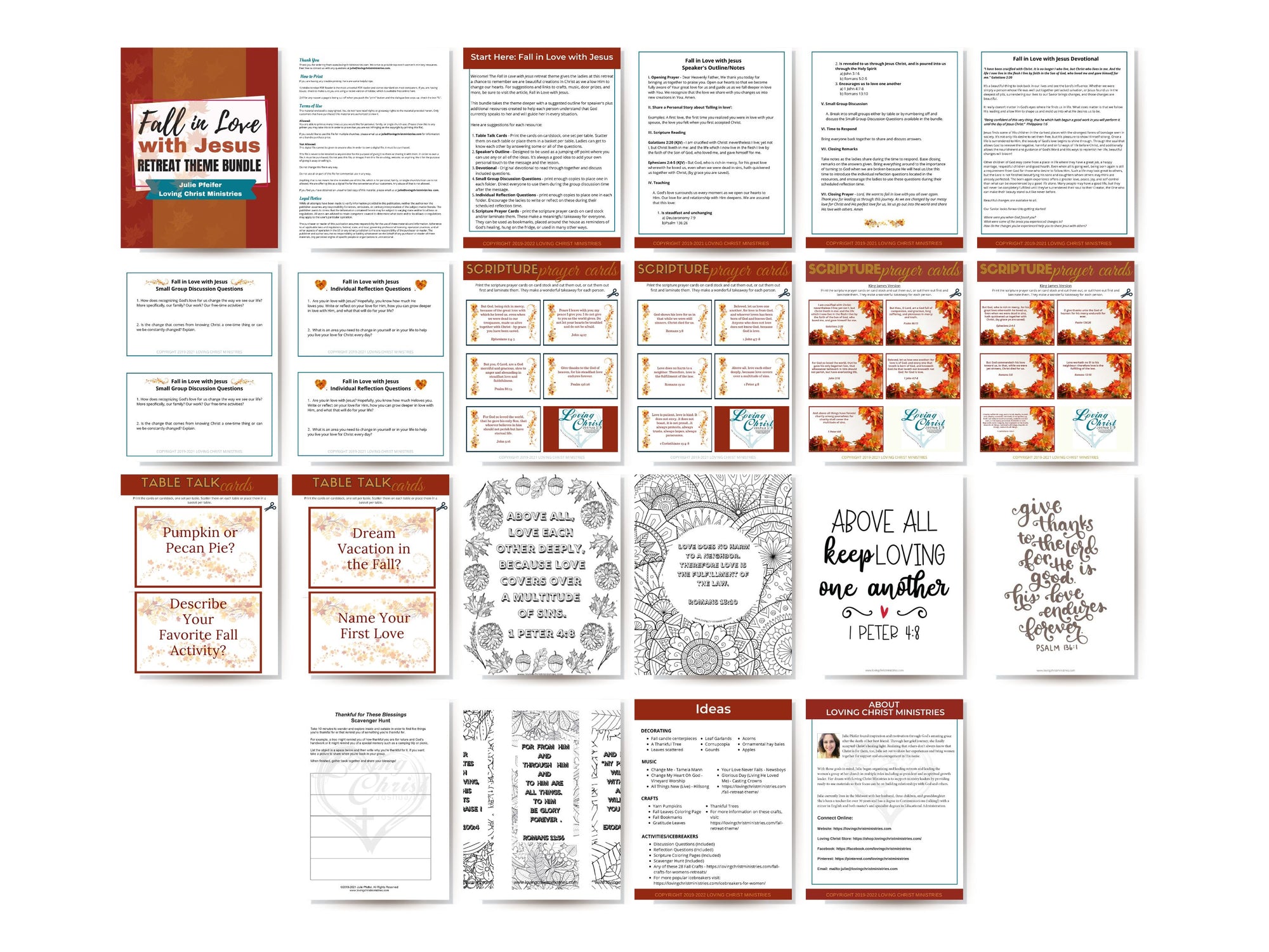 Fall in Love with Jesus Printable Theme Bundle – Loving Christ Ministries