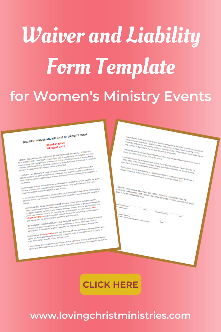 Waiver and Liability Form for Christian Women&