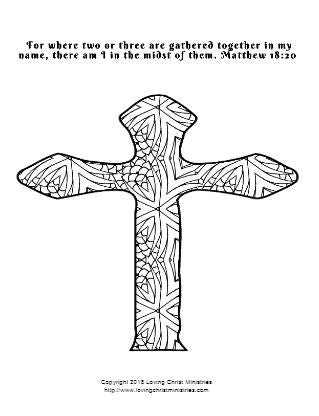 Coloring Crosses Scripture Coloring Pages